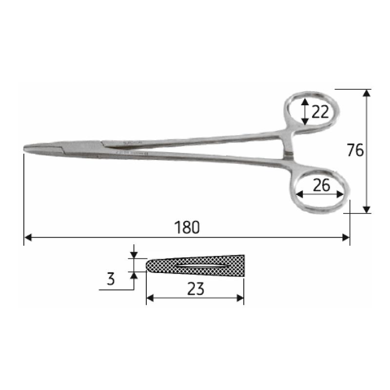 Голкотримач Mayo-Hegar, 18 cм, J-24-019, Surgicon